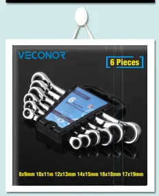 Veconor 9 шт. прочные усиленные метрики мяч состава шестигранный ключ Установить ключ гаечный ключ, CR-V