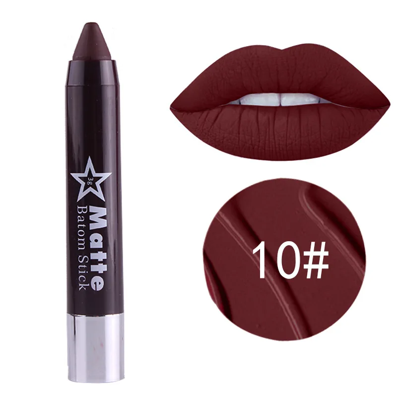 10 MISS ROSE Профессиональный сексуальный красный 8 цветов губная помада матовый блеск для губ Ручка Макияж Губная помада макияж губ - Цвет: 10