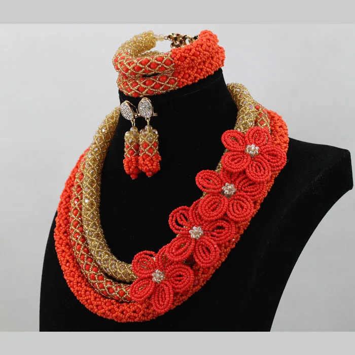 Красивый потрясающий свадебный набор украшений ручной работы бесплатная