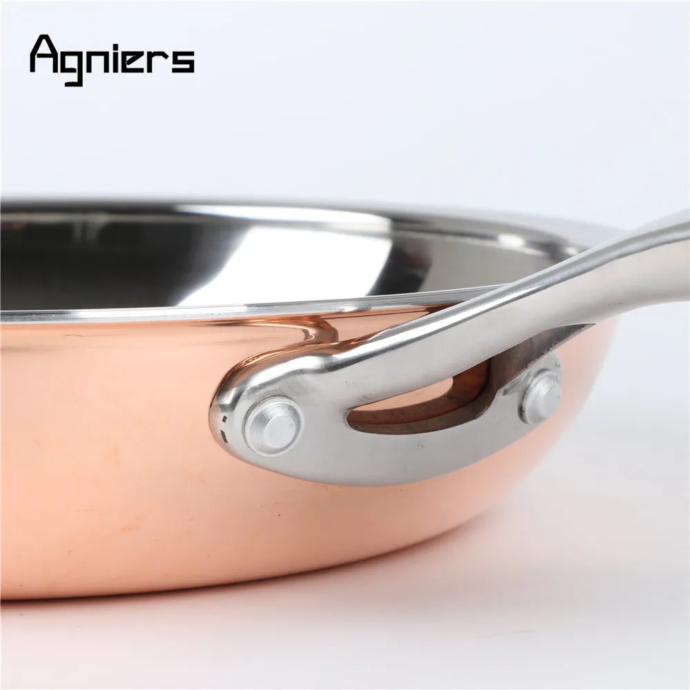 Agniers 9 5 дюймовые Многослойные сковороды с медными краями 24 см шеф повара и из
