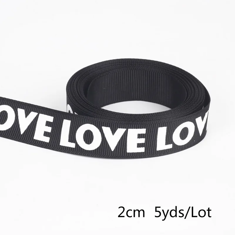 Лента с принтом LOVE 15 мм 20 упаковочный материал сделай сам декор для банта