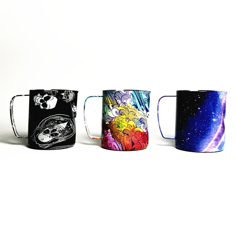 

Cappuccino Art Pitcher Jug Milk Frothers Stainless Steel Frothing Pitcher Pull Flower Cup Starry Milky Espresso Mug Coffee Tools