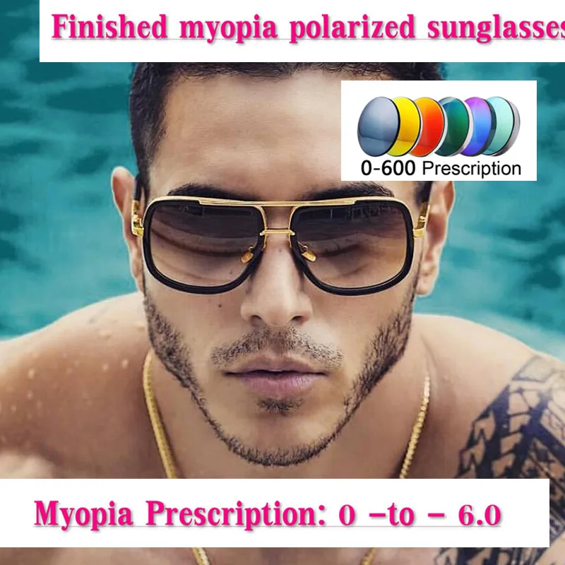 Мужские и женские поляризационные солнцезащитные очки для близорукости по