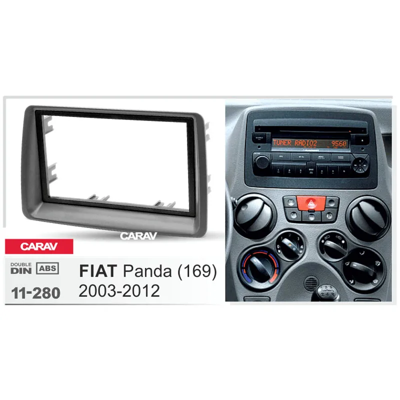 Радиоприемник для FIAT Panda (169) 2003-2012 два Din радио DVD стерео CD панель приборной панели