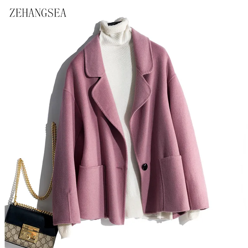 ZEHANGSEA новинка зимнее шерстяное пальто короткая 4 цвета 3 кода Женская куртка