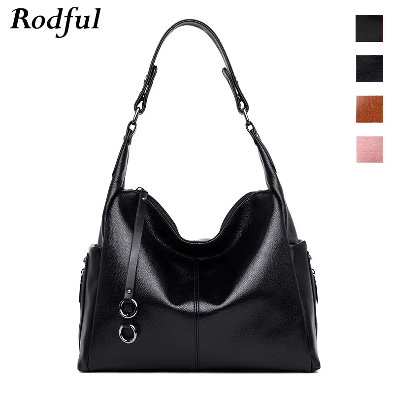 Rodful черная розовая большая сумка мессенджер Женская через плечо женские сумки из