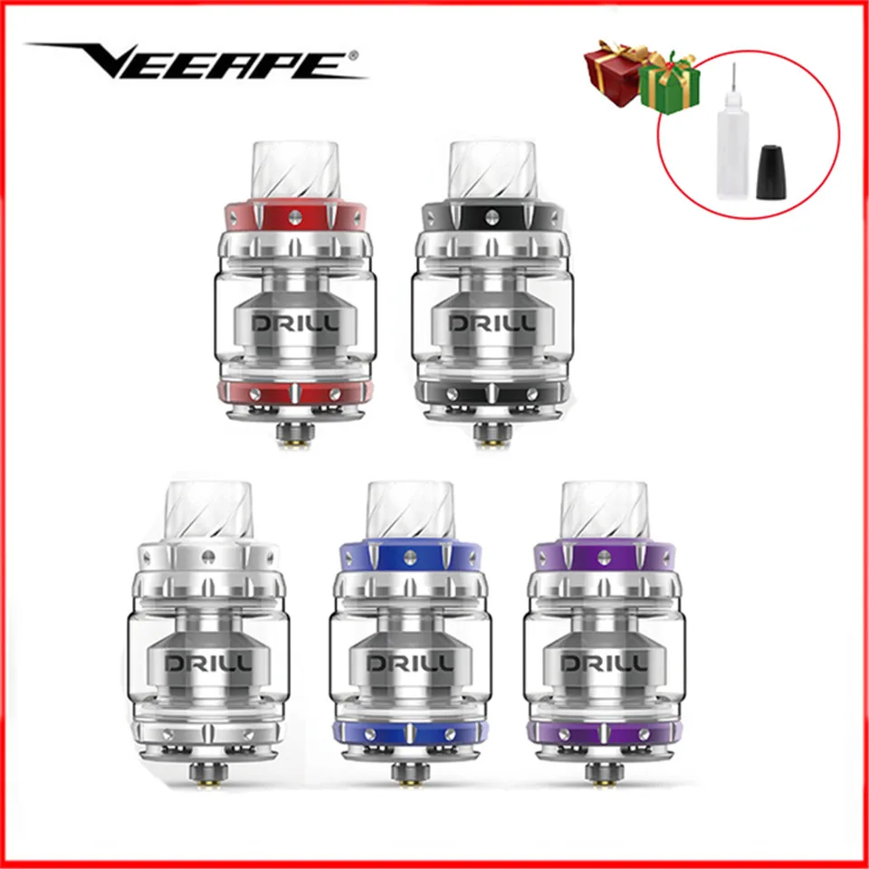Оригинал Veeape DAMSELFLY дрель RTA электронная сигарета атомайзер Танк 27 мм двойные