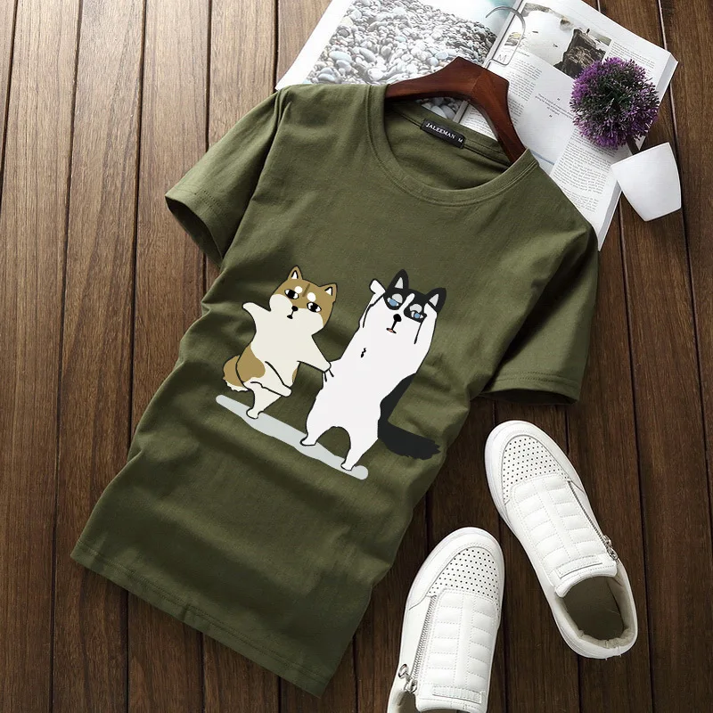 2017 Brand New Summer Arrival Men's Fashion Crazy Cat Design T shirt Cool Tops Short Sleeve Hipster Tees Casual Clothes S-5XL | Мужская