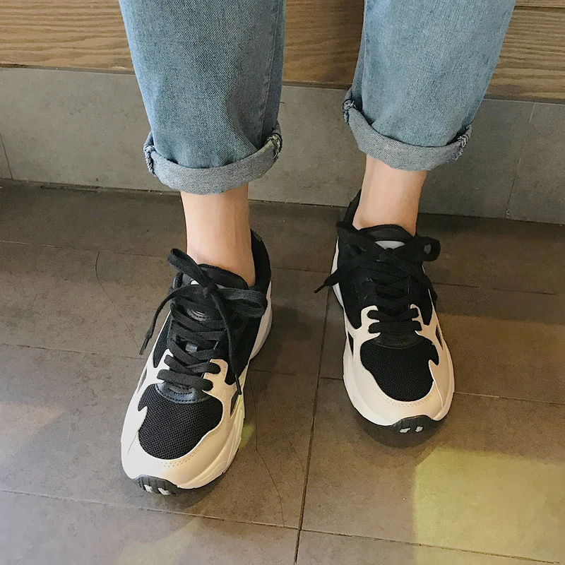 Новая Корейская версия лета и осени 2019 студенческие Кроссовки для бега маленькие