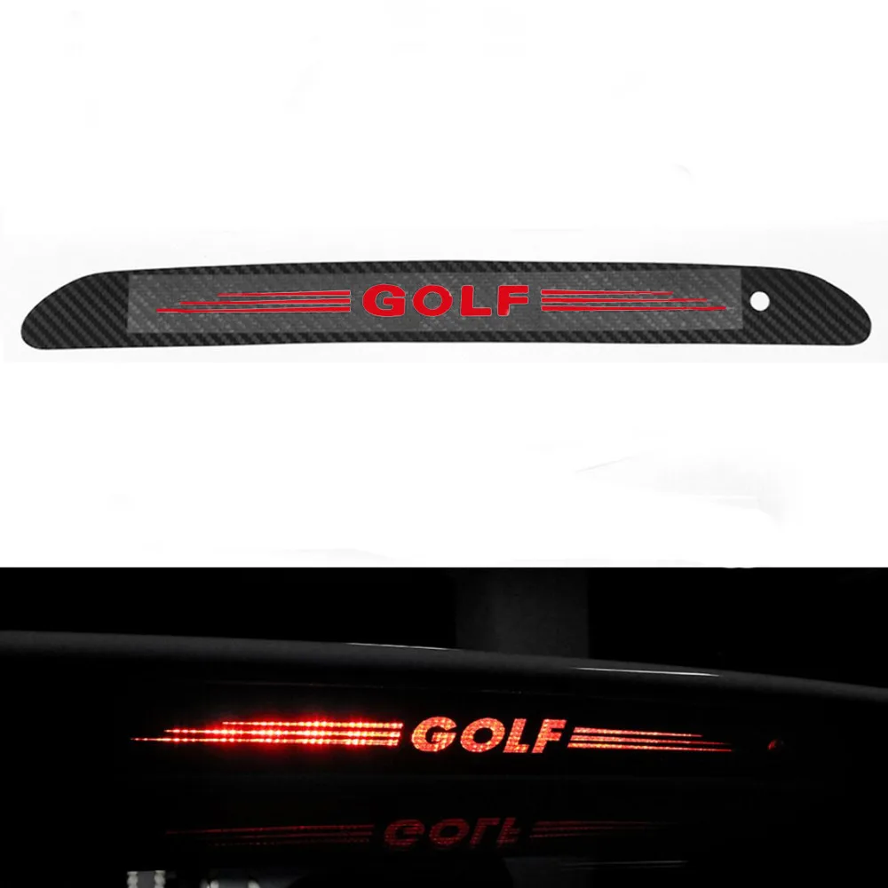 

New Styling Carbon Fiber Brake light Sticker Car Decorative Cover For Volkswagen Vw Golf 6 Mk6 Golf 7 New Arrival