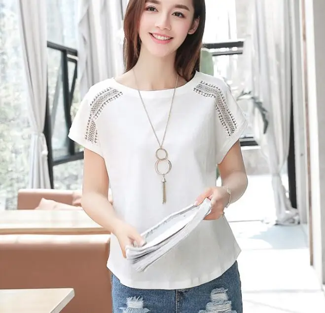 Размера плюс 2018 летняя новая женская футболка с короткими рукавами плотный