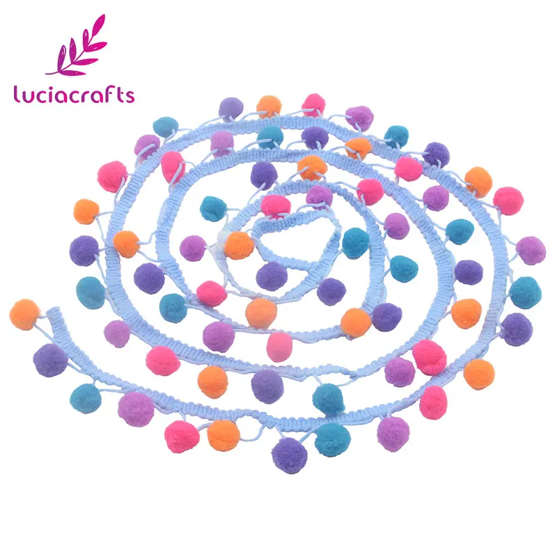 Lucia crafts 3 ярдов/набор кружевная лента с кисточками и помпонами бальная бахромой