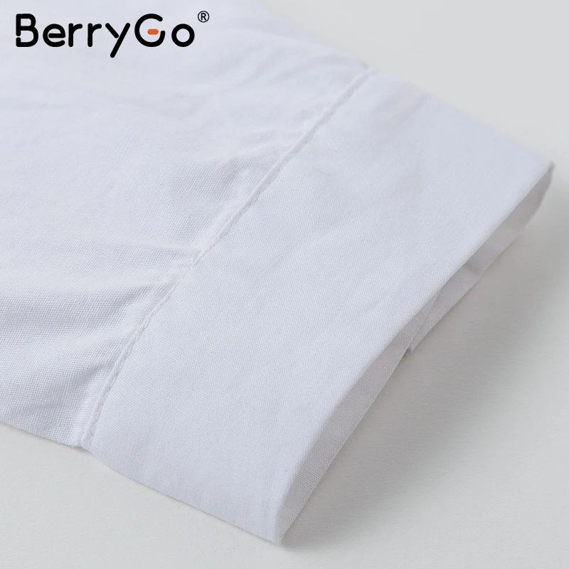 BerryGo пуховик с рукавом рубашка платье женщины Элегантные пуговицы пояса офисные женские платья Осень дамы рабочий костюм