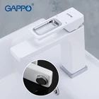 Смеситель для раковины GAPPO, латунный корпус из твердой латуни, белый лакированный кран для раковины, для горячей и холодной воды