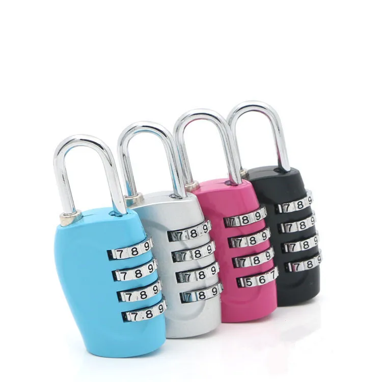 

TSA Resettable 3/4 Digit Combination Travel Luggage Suitcase Code Lock Padlock Black Red