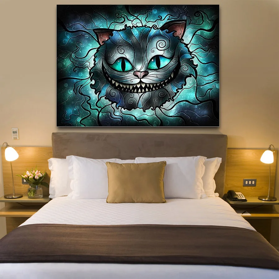 5D DIY Алмазная вышивка распродажа Алиса черная кошка 3d картина полная алмазная