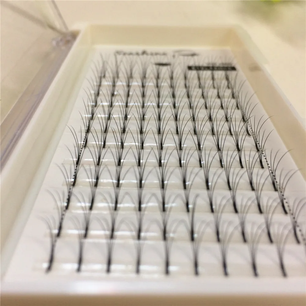 4D Long Stem Premade Fans Eyelashes Extension Soft Handmade Russian Volume Lashes Natural Free Shipping | Красота и здоровье
