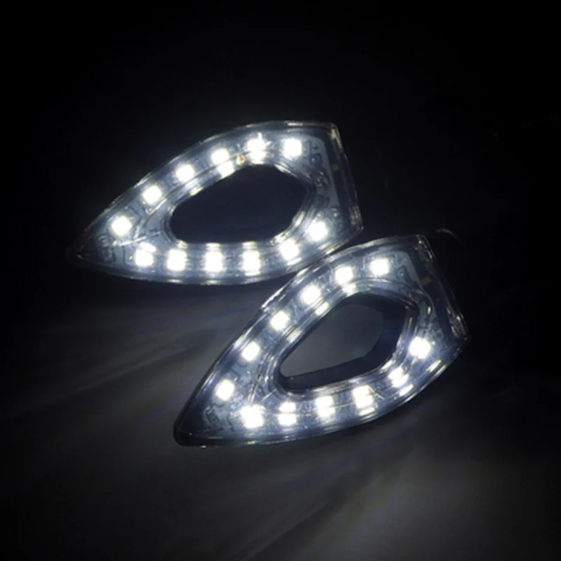 2PCS LED Turn Signals Motorcycles Indicators Flowing Sequential Blinkers 14 Leds 12V Flashers Amber Light Lamp Universal |