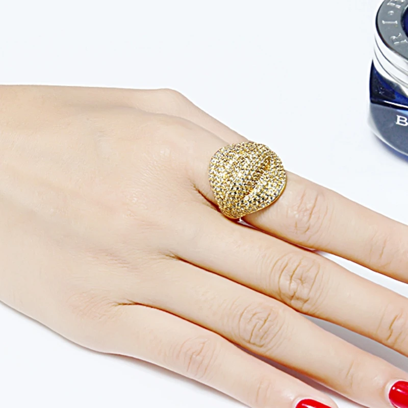 Dreamcarnival 1989 Обручение deluxe кольцо для Для женщин невесты CZ Jewellery Rhodium Gold Цвет распродажа большие скидки Купоны