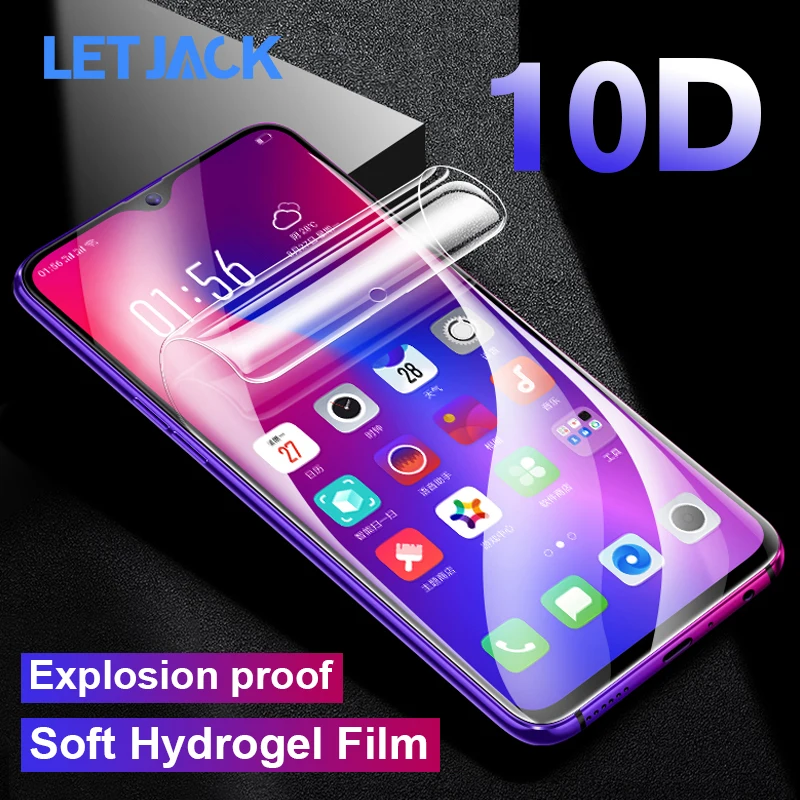 10D Edge мягкая Гидрогелевая пленка для OPPO A3S A5 A83 A73 A77 A7X Защита экрана F5 F3 K1 R15X не