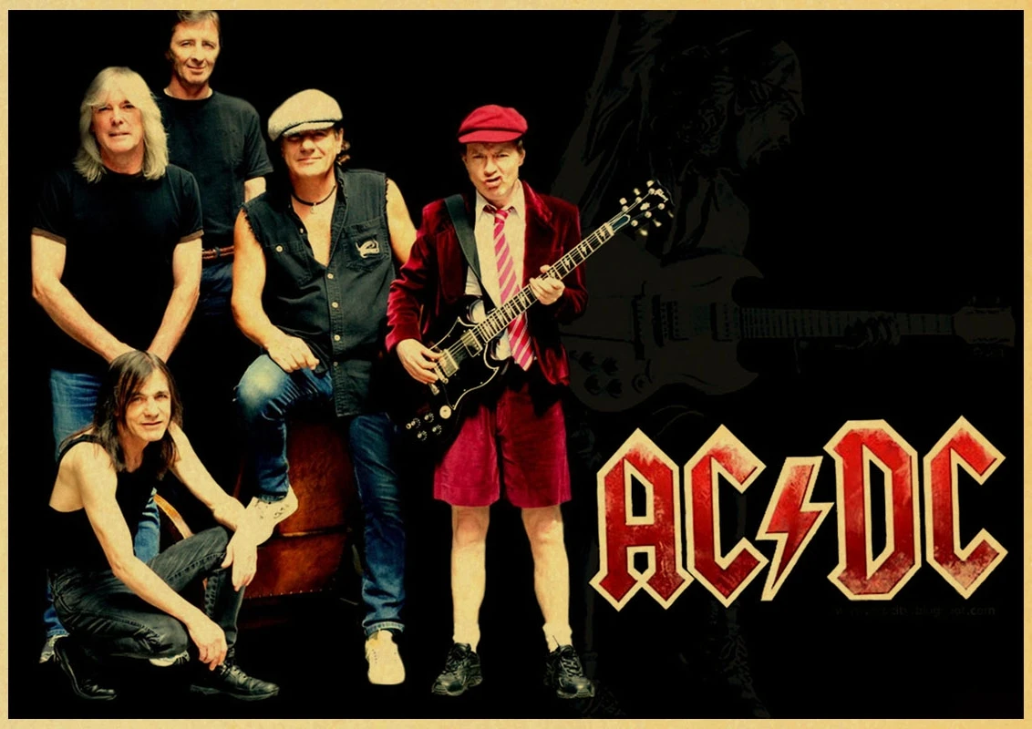 A016 Австралийский рок-группа AC/DC ретро постер ВИНТАЖНЫЙ ПЛАКАТ настенный Декор для дома Бар Кафе высокое качество печать рисунок - Цвет: A016