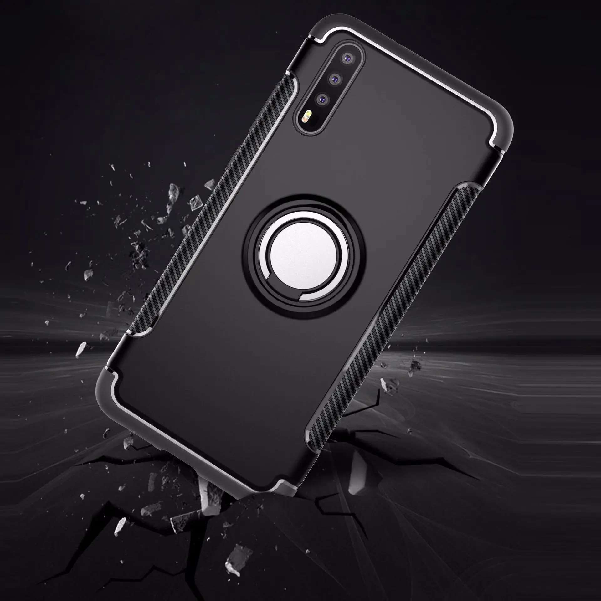 Роскошный противоударный чехол для huawei P9 P10 P20 Lite Pro Plus P8 2017 с металлическим
