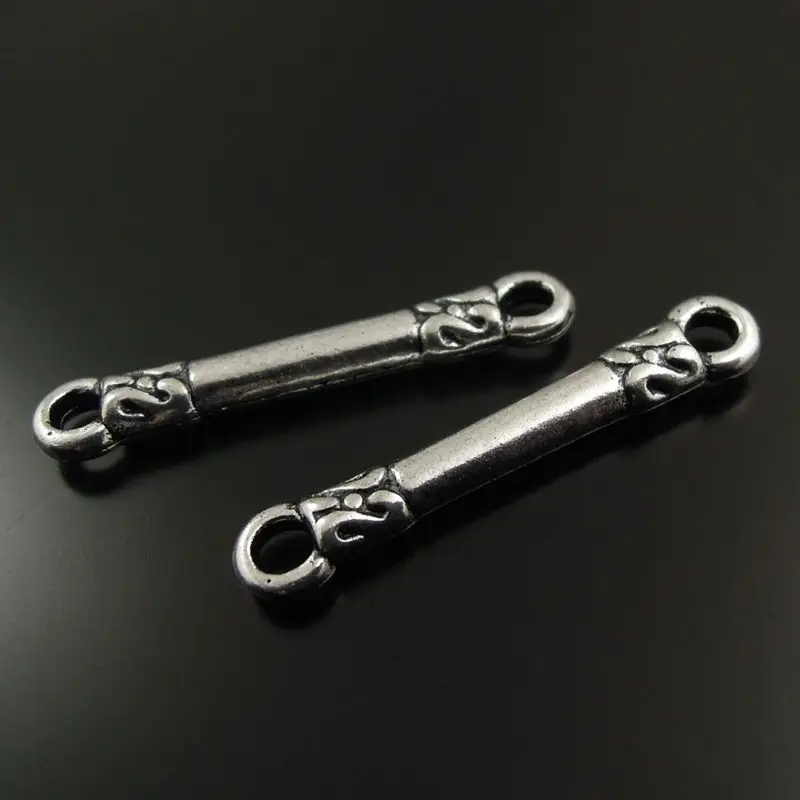 40 шт./лот античный серебряный цвет сплав палочки Браслет Разъем Ожерелье