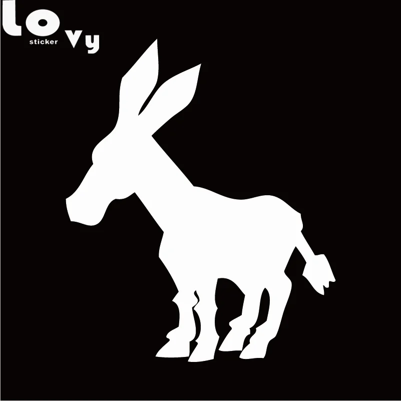 2 шт. Забавный милый маленький Ослик силуэт автомобиля мультяшная наклейка