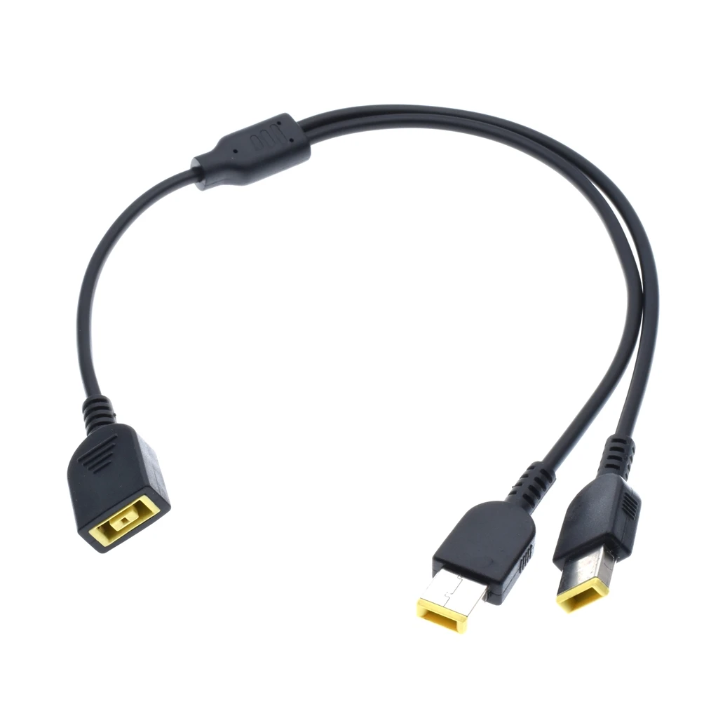 Квадратный штекер постоянного тока на 2 двойных USB разъема Y образный