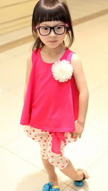 В розницу новинка 2013 новый детская одежда лето комплект по уходу за детьми цветок