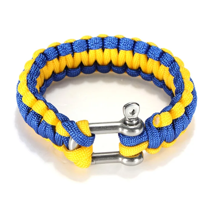 Самоспасательный регулируемый браслет из Паракорда 7 нитей плетеный парашютный