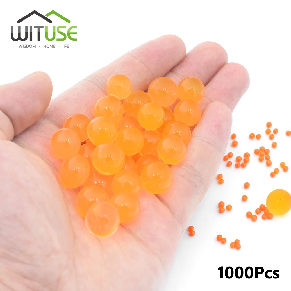 Orange 1000 шт/партия, 13-16 мм, Кристальный гидрогелевый гель для почвы, полимерные бусины для украшения дома, шарики для выращивания воды, домашний декор - Цвет: Orange