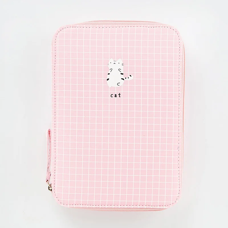 cat Kawaii большой емкости школьный карандаш CaseMulti-функциональная папка для файлов сумка для хранения для студентов Ipad записные книжки ручки канцелярские - Цвет: cat