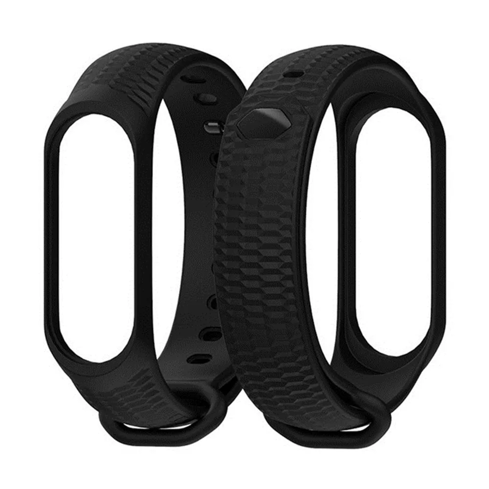 Black Ремешок на запястье для Xiaomi mi Band 3 Мягкая силиконовая лента ремешок для mi band 3 дышащие спортивные умные аксессуары ремешок для часов - Цвет: Black