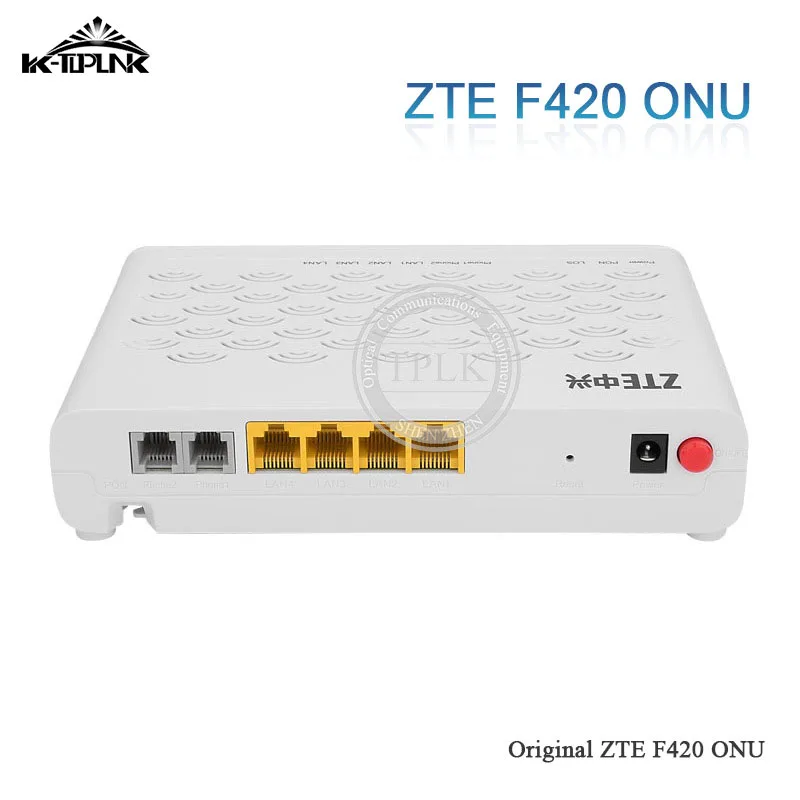 Новый оригинальный Роутер ZTE F420 EPON ONU ONT с 4FE портом + 2 телефонными портами для