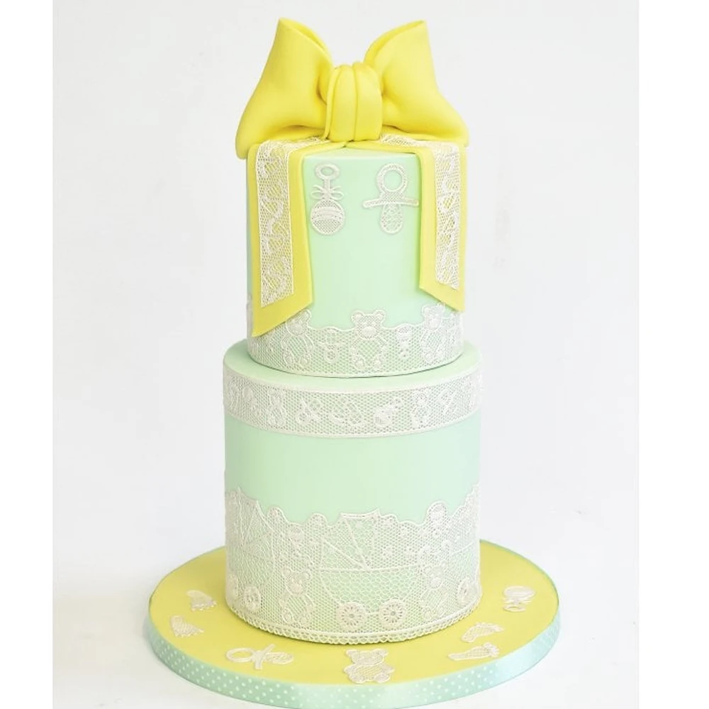 Милая детская коляска медведь соски узоры помадка торт Силиконовая форма