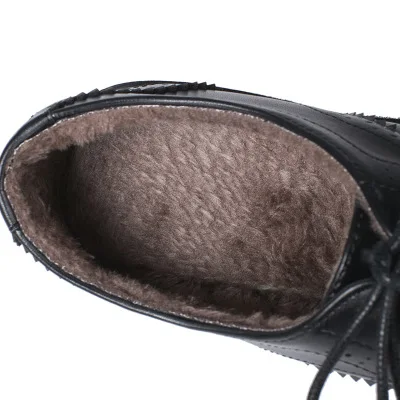Black Matte Thick Li Женская обувь в английском стиле; броги; женские оксфорды с перфорированным орнаментом; женская обувь на плоской подошве из лакированной и матовой кожи в стиле ретро - Цвет: Black Matte Thick Li
