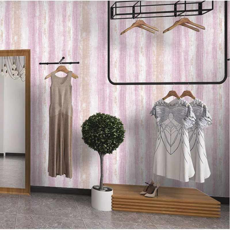 Простой скандинавский стиль обоев с вертикальными полосами разных цветов для спальни, гостиной, персонализированных фоновых обоев для телевизора, декора дома.