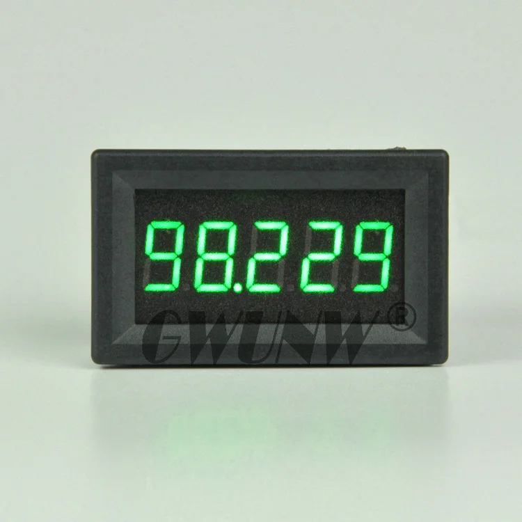 GWUNW BY536V DC 0-99,999 в(100 в) тестер напряжения Цифровой вольтметр 5 бит высокая точность 0,36 дюйма - Цвет: Зеленый