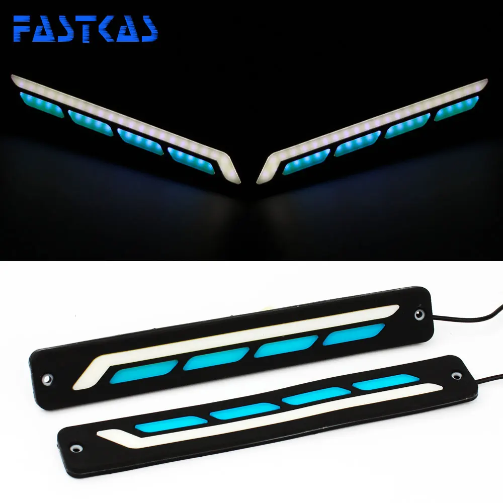 СВЕТОДИОДНЫЙ DRL Дневной светильник 100% Водонепроницаемый белого и синего цвета