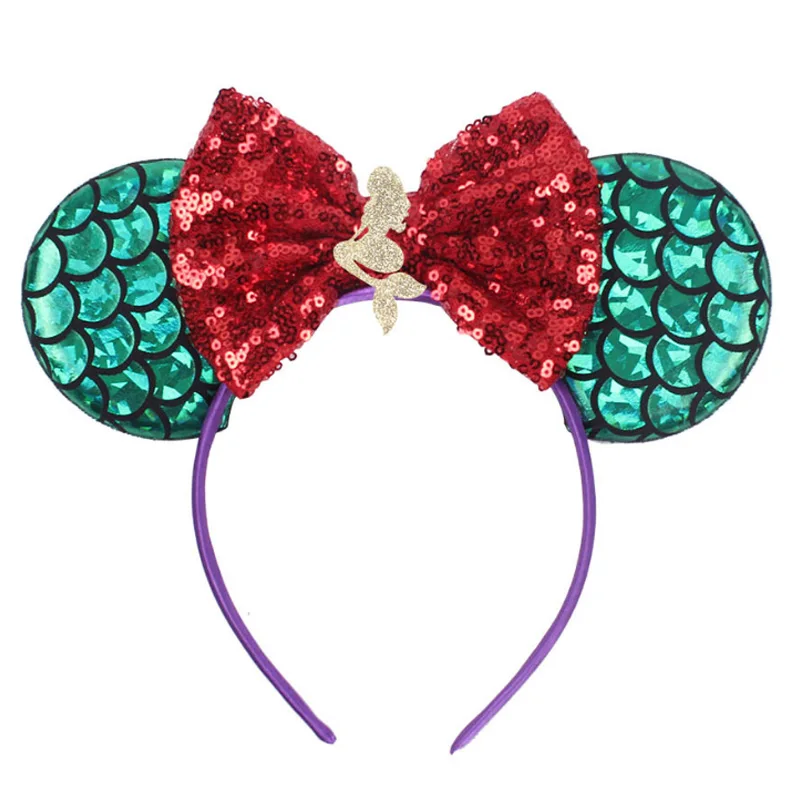 E Disney/ милые банты для девочек, повязка на голову, уши, аксессуары для волос, детские женские головные аксессуары, головной убор, повязка для волос, праздничные Вечерние - Цвет: E
