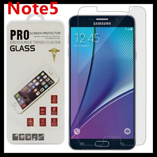 

200 шт. для Samsung Note 5 закаленное стекло 9H 0,3 мм Взрывозащищенная защита для экрана 5,7 "LCD 2.5D Премиум Защита экрана