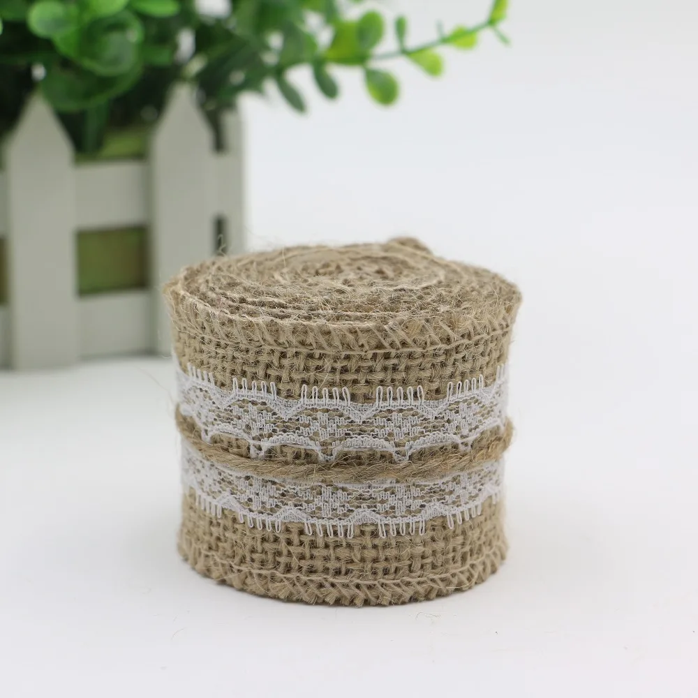 Набор из 5 см шириной 2 метра натуральной ленты для рукоделия деревенская