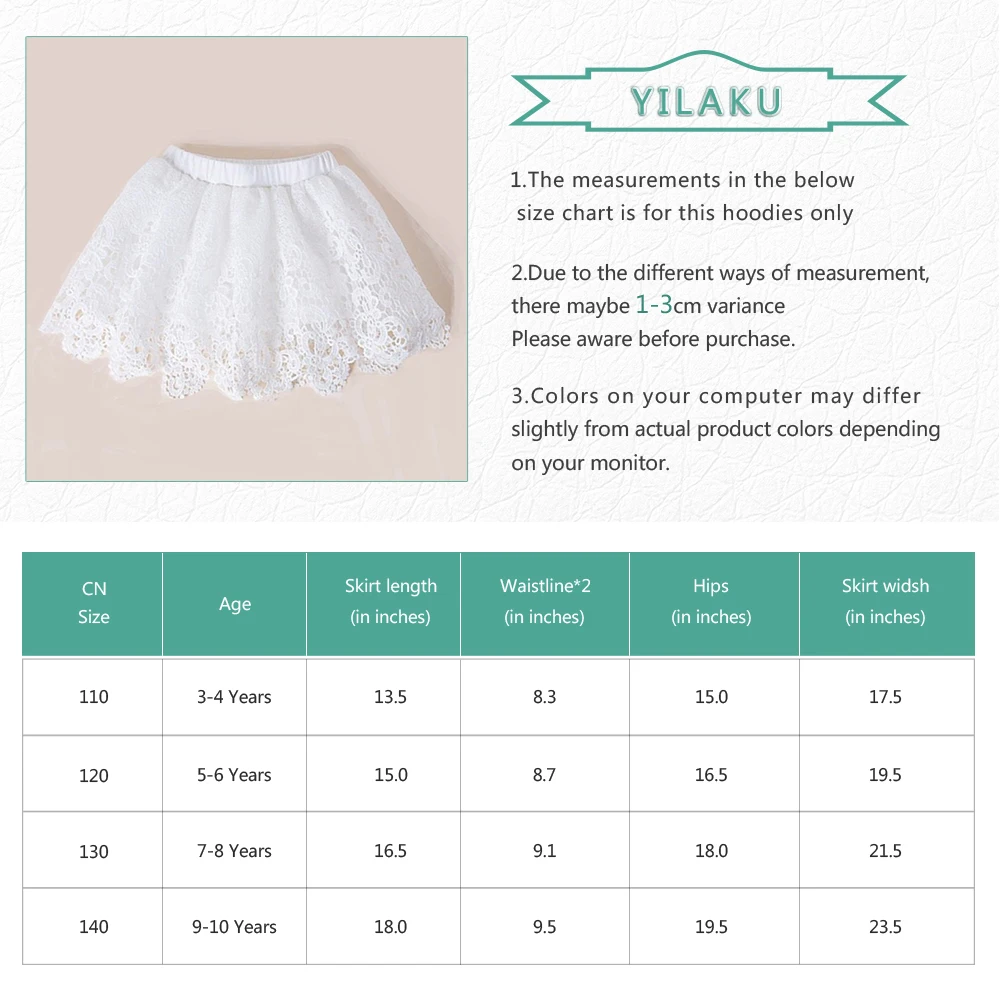Yilaku/юбки для девочек модная кружевная юбка пачка летняя детская одежда