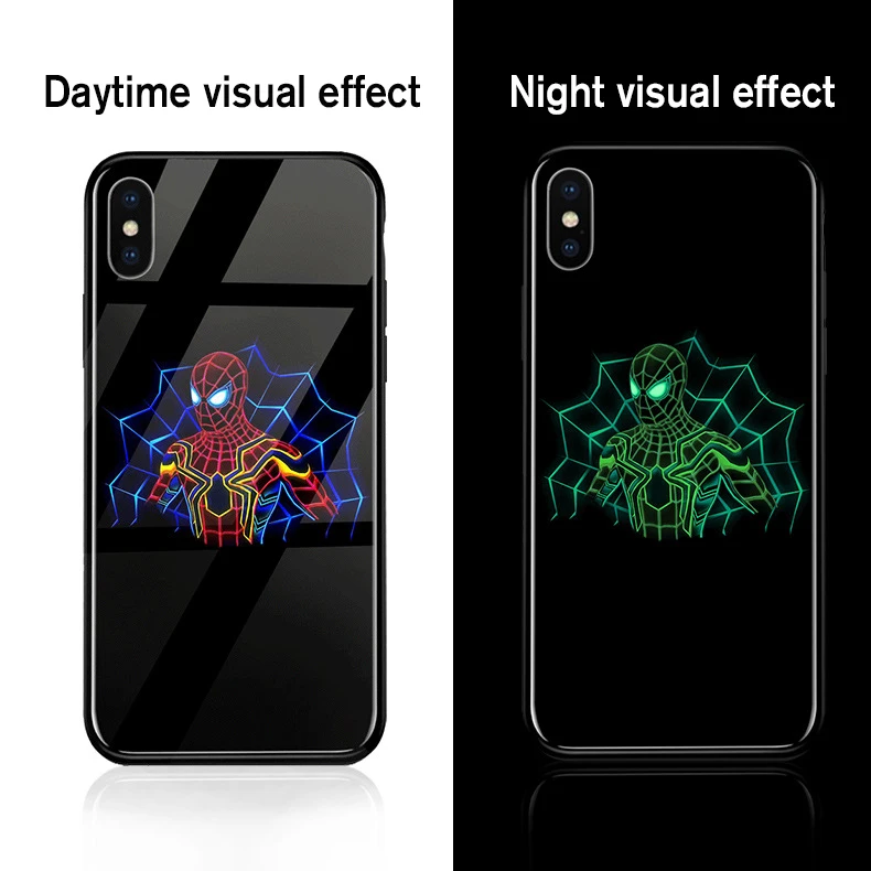 Ciciber Marvel Мстители Железный человек Тор световая крышка чехол для iPhone 6 6S plus 7 7plus 8