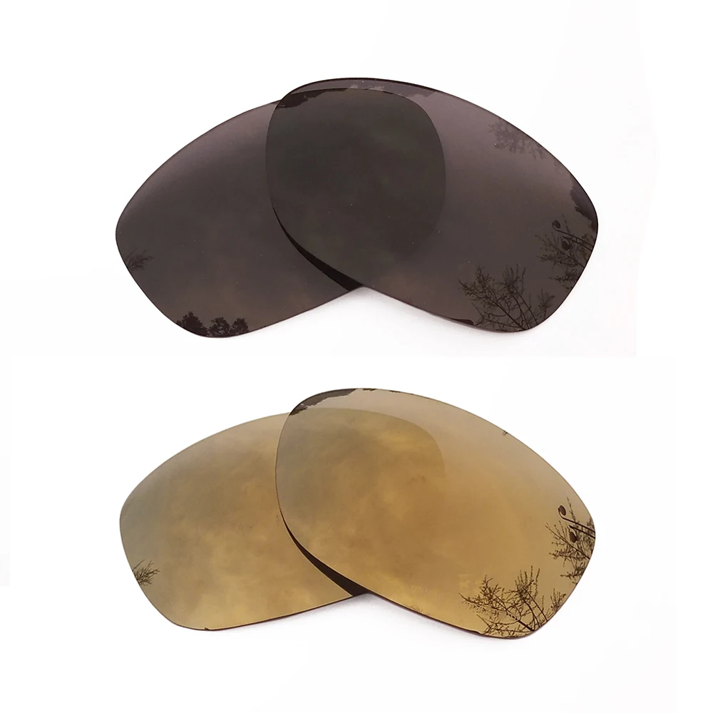 Черные и бронзовые золотые зеркальные поляризационные сменные линзы для оправы