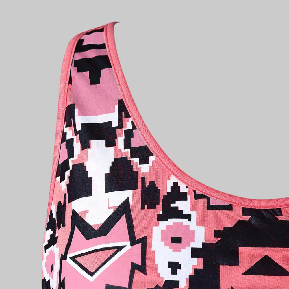 Женский топ без рукавов повседневный Свободный Топ с цветочным принтом и