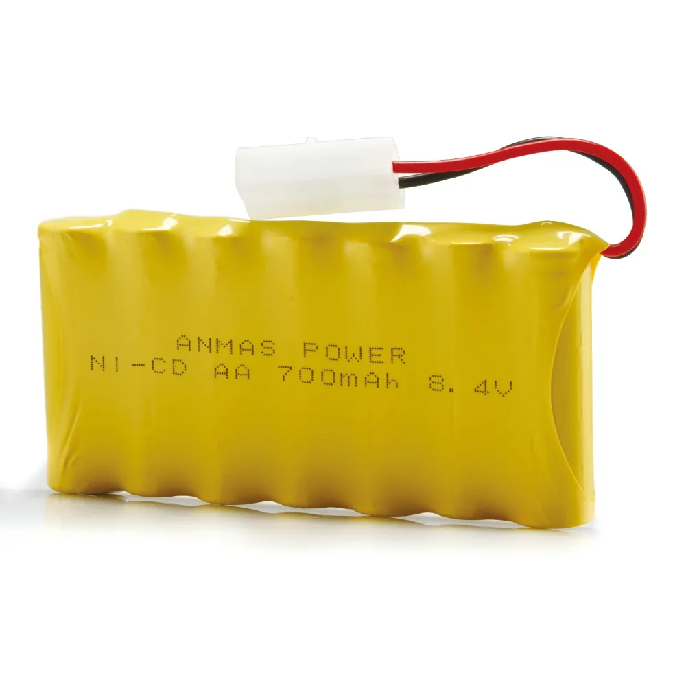 1x Anmas Power Ni Cd AA 700 мАч 8 4 в перезаряжаемый аккумулятор Tamiya Plug игрушечный автомобиль