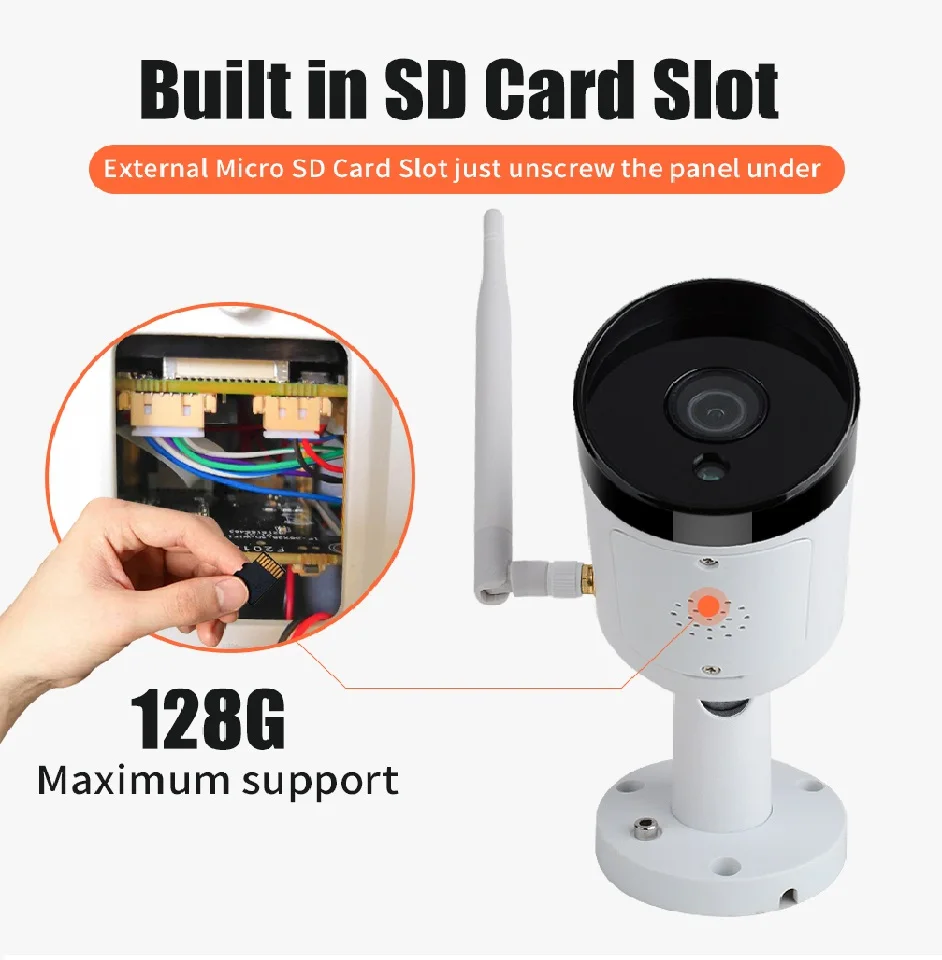 Уличная водонепроницаемая IP камера NumenWorld с Wi Fi 1080P HD Micro SD P2P МП беспроводная