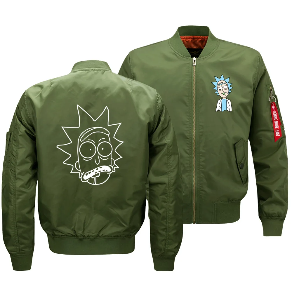 Rick and Morty/утолщенная летная куртка из чистого хлопка для мужчин сезон осень зима